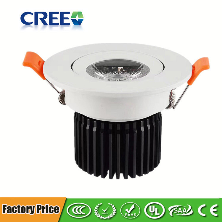 2.95in 10Watt and 3.54in12W LED COB Lens Ceiling Light - Flush Mount LED Downlight - Triac Dimmable - 45W Equivalent